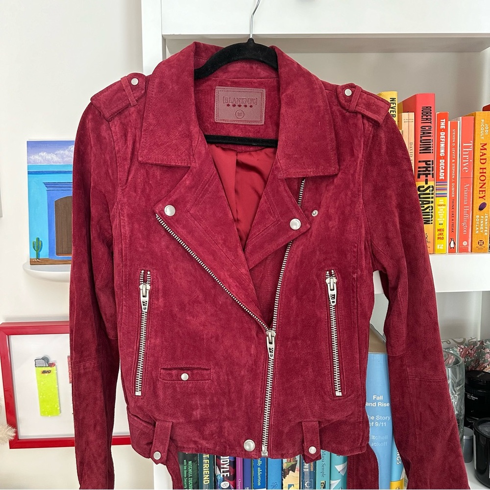 Blank NYC Suede Leather Moto Jacket